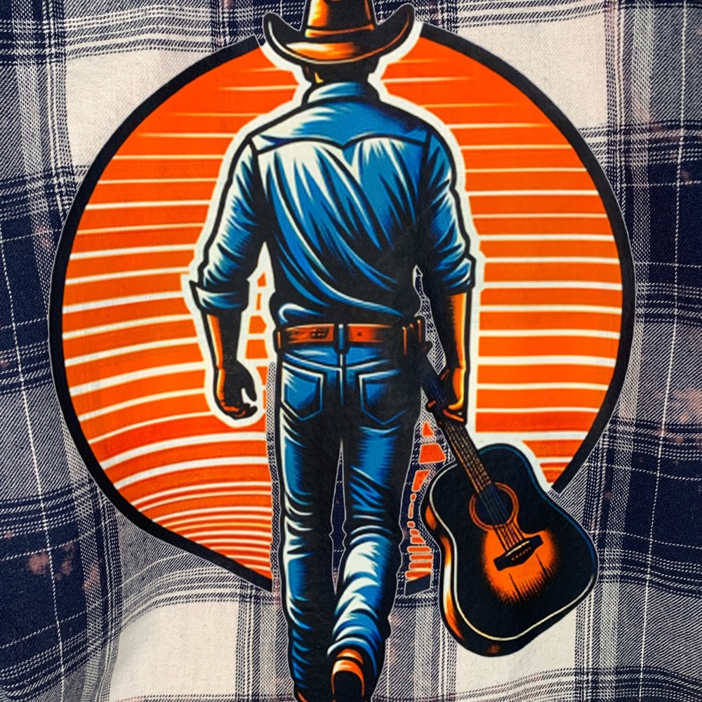 Original Hooded Ombre Flannel with Graphic